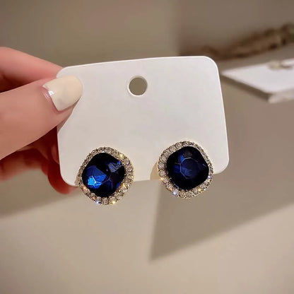 koreran luxurious Blue stone Beautiful stud Earring3