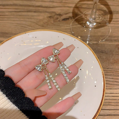 korean bowknot beautiful drop earring