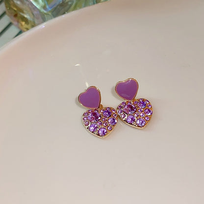 Korean Purple Heart Earring
