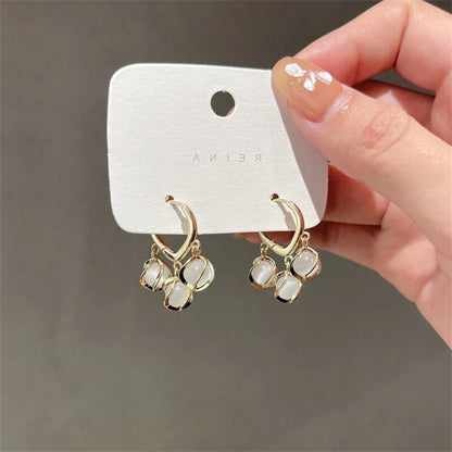 Korean luxurious Crystal Gold Drop Earring3