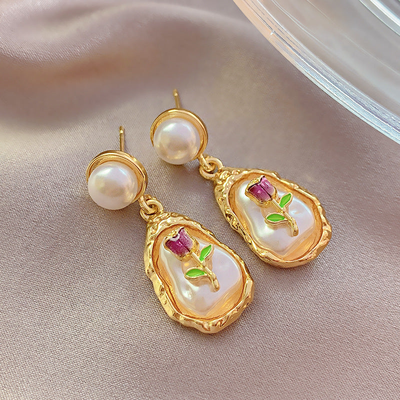 Korean flower Luxurious Earring