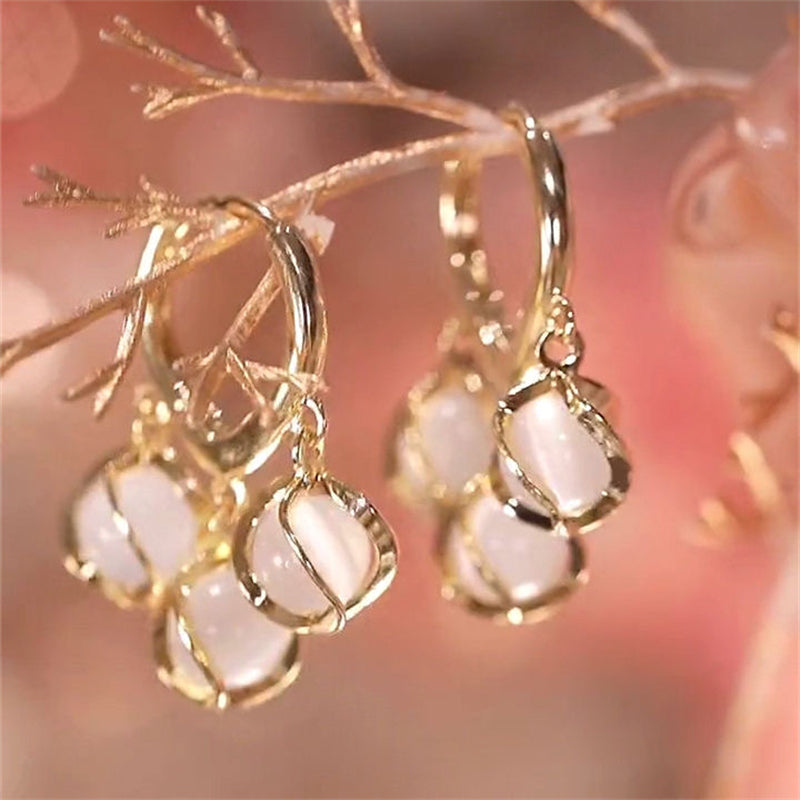Korean luxurious Crystal Gold Drop Earring3