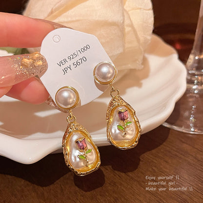 Korean flower Luxurious Earring