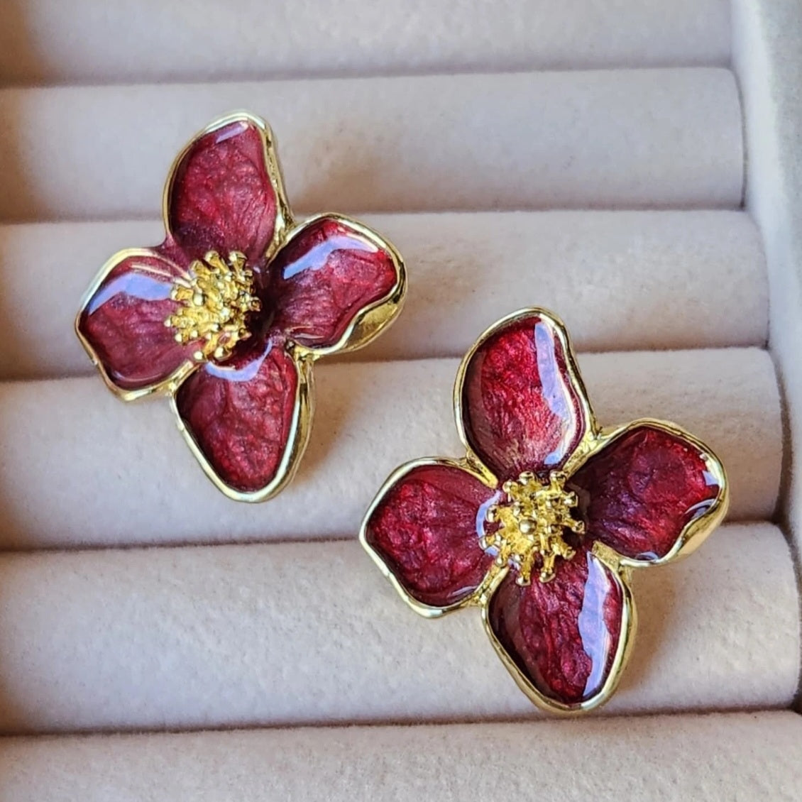 Korean Flower Luxurious Earring