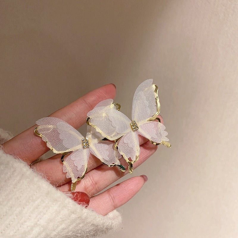 Korean white Butterfly Earring