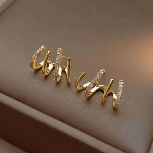 Korean Luxurious Gold Beautiful Stud Earring