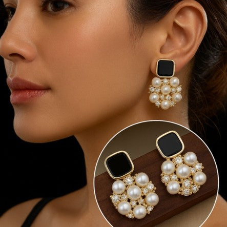 Natural Pearl Earrings Luxury Unique Versatile Hanging Drip Wrap Stud Earrings Party Wed Unusual Jewelry