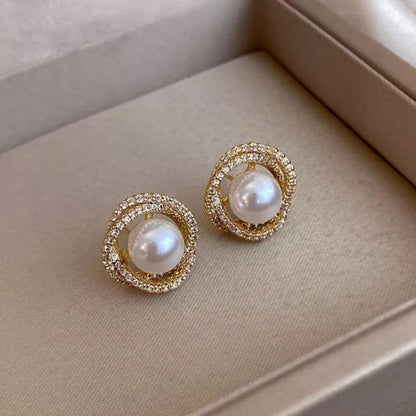 Korean Kold Zirconia Stud Earring