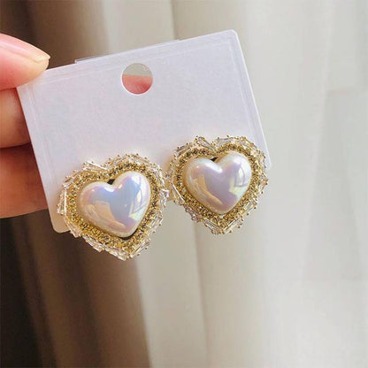 Korean heart shape luxurious Earring