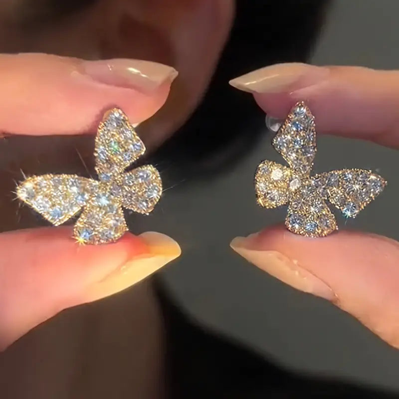 Korean Butterfly diamond Earring