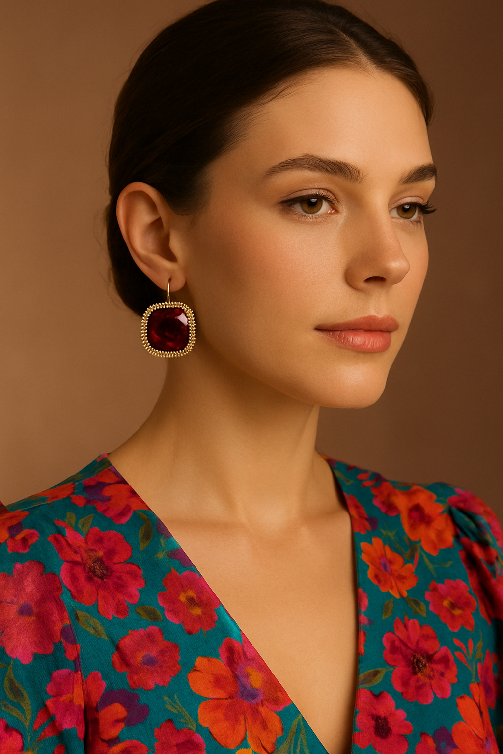 Korean Luxurious Purple Drop Zirconia Earring3