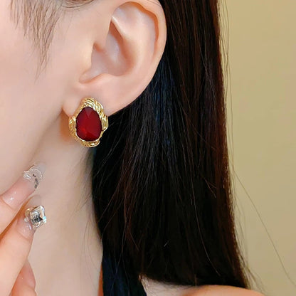 Korean red beautiful Earring