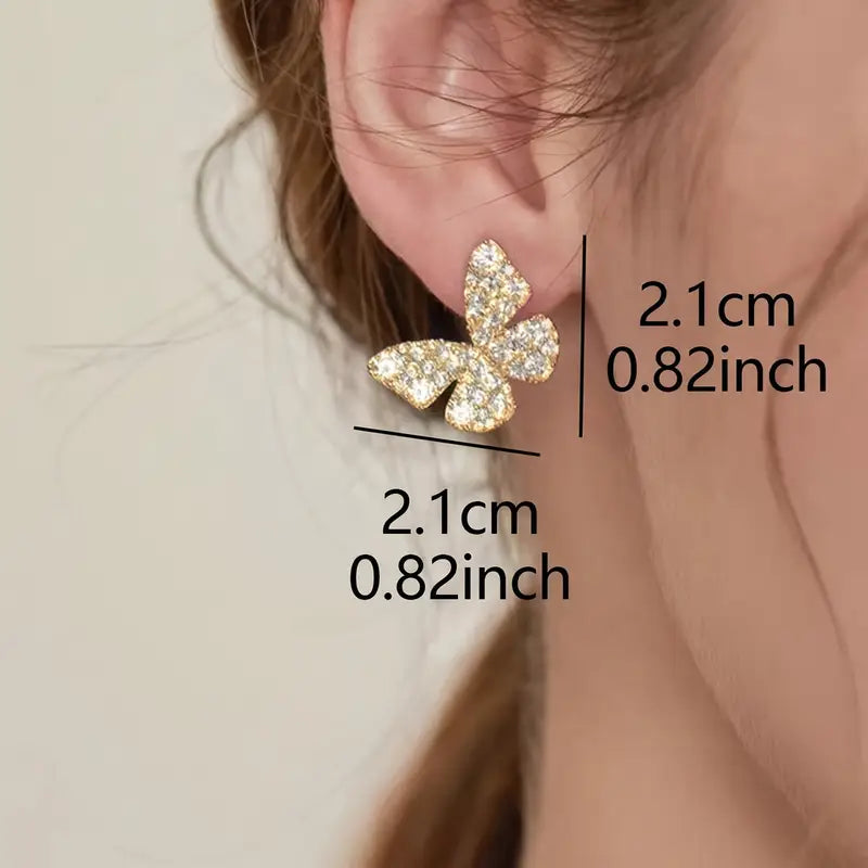 Korean Butterfly diamond Earring