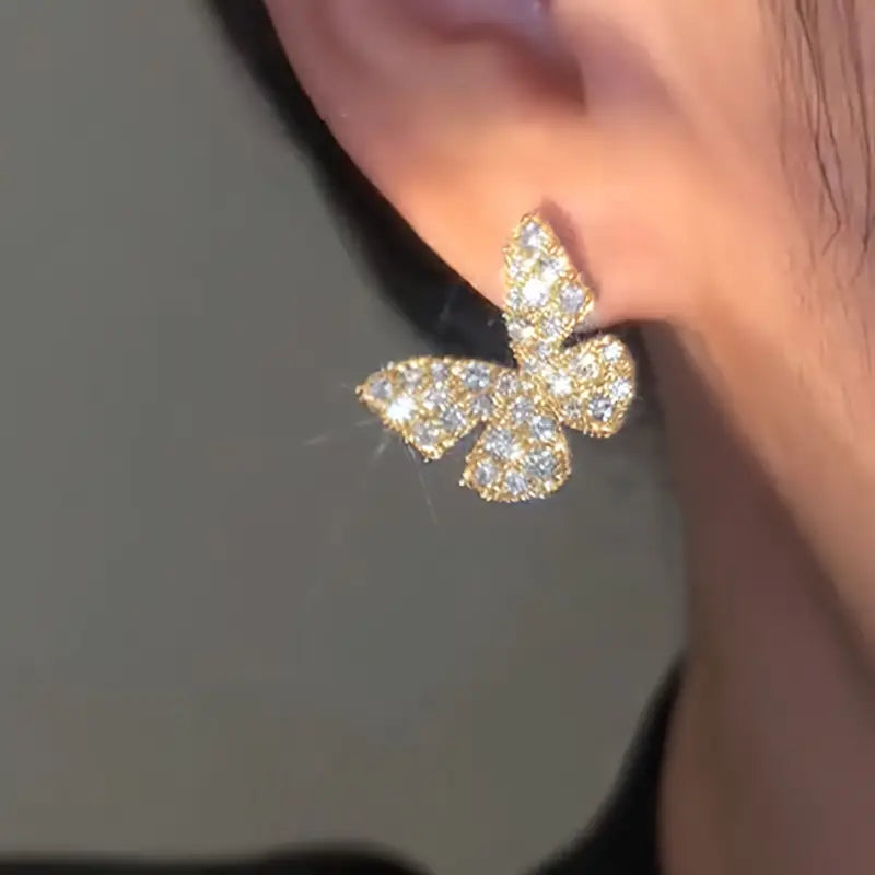 Korean Butterfly diamond Earring