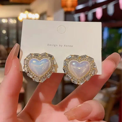 Korean heart shape luxurious Earring