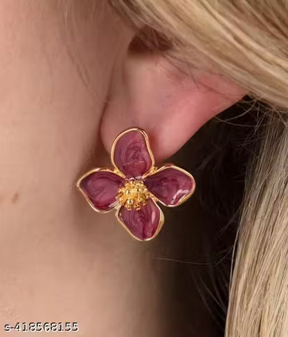 Korean Flower Luxurious Earring