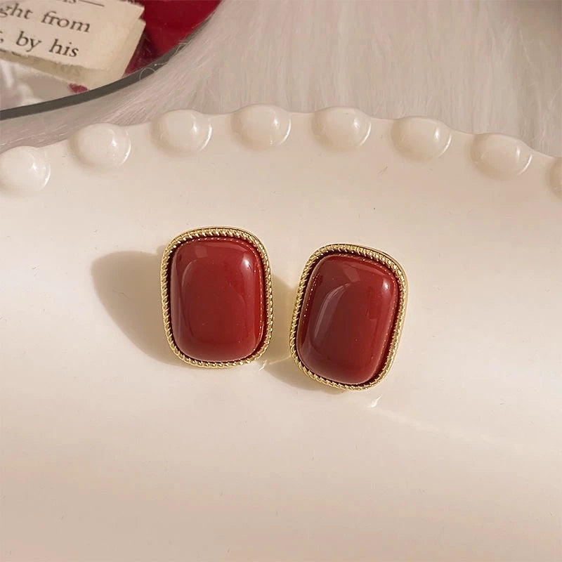 Korean beautiful red Earring