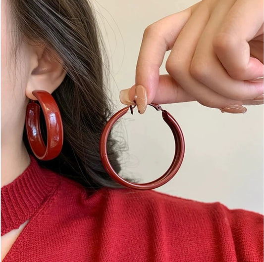 Korean red beautiful Earring